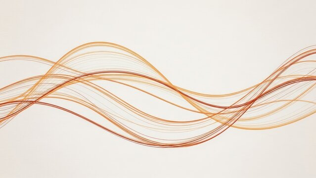 Elegant abstract flowing lines with warm earth tones for dynamic backgrounds and designs