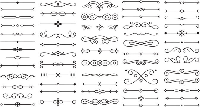 Elegant Ornamental Divider Set for Creative Design Projects
