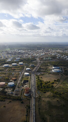Fototapeta premium Fawley Refinery Industrial Aerial Overview