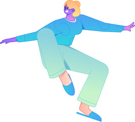 Human figure sitting pose, vector flat gradient illustration from the internet
