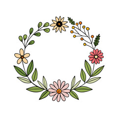 floral frame with flowers