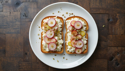 Pizza with mushrooms and cheese on a plate