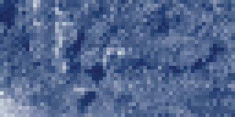 Fototapeta premium Blue pixelated mosaic pattern with varying shades of blue and white creating an abstract, digital texture suitable for technology or modern design backgrounds