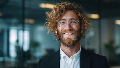 Young Businessman'S Portrait In Office: A Captivating Insight Into Success, Creativity, And Innovation Displayed By The Modern Entrepreneur.