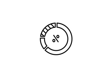 Isolated  chart illustration in line style design. Vector illustration.