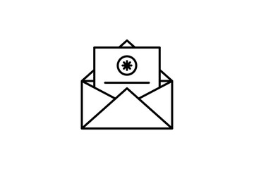 Isolated  message illustration in line style design. Vector illustration.