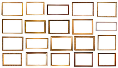 various narrow horizontal pictute frames cutout