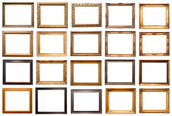 Fototapeta premium set of various vintage horizontal pictute frames