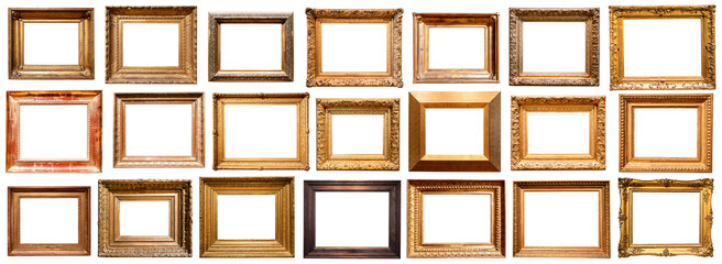 set of various retro horizontal wide pictute frame