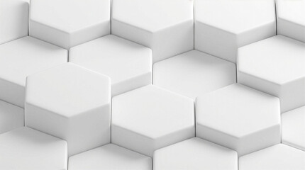 白い立方体が並ぶミニマルな3D幾何学パターン