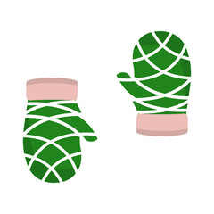 Christmas Gloves Illustration.