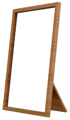 3D素材_写真立て_木製_茶色