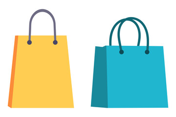 Two Simple Shopping Bags Illustration