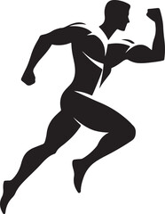 silhouette of a man running