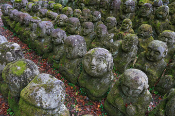 Whispers of Stone: Moss-Adorned Rakan in Kyoto's Autumn Glow