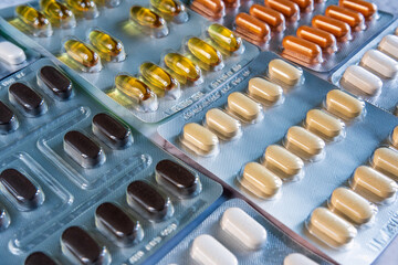 A variety of tablets and capsules forms.