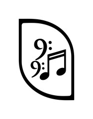 Elegant musical note icon for apps, websites, branding, and educational music lessons use