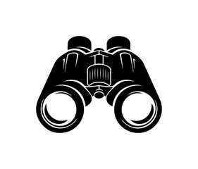 Sharp binoculars icon for finding opportunities, discovering insights, and watching wildlife