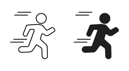 running person icon, vector illustration