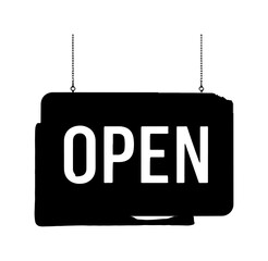 Welcoming open sign, inviting customers to enter and shop, ready for business, great deals