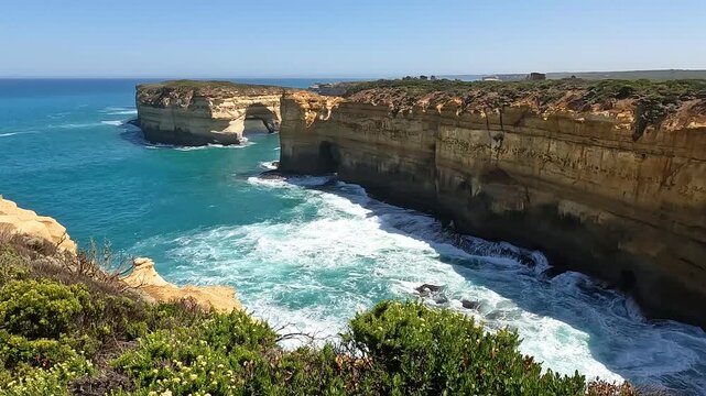 Island Arch Lookout at Loch Ard Gorge : Stunning Coastal Views on the Great Ocean Road, Victoria, Australia