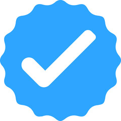Blue Tick PNG Icon – Verified Badge Transparent Download