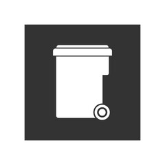 Trash icon isolated on transparent background