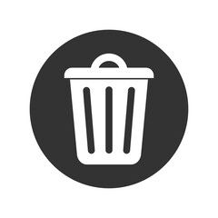 Trash icon isolated on transparent background