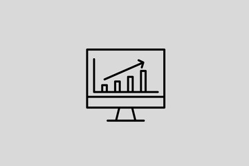 growth illustration in line style design. Vector illustration.