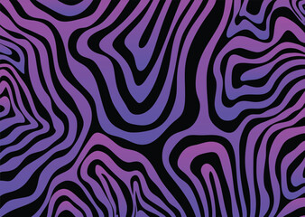 Fototapeta premium Swirling gradient decorative elements isolated on grungy textured purple square template