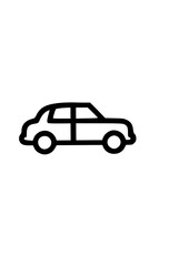 car vector illustration in black line 