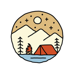 Camping graphic illustration vector art t-shirt design