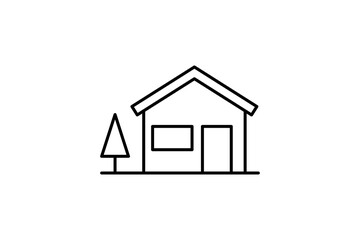 Isolated  estate illustration in line style design. Vector illustration.
