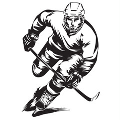 Obraz premium hockey player vector illustration