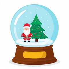 santa claus and christmas tree