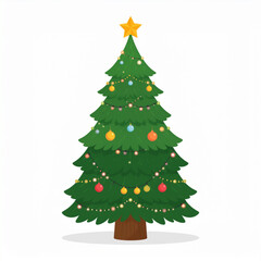 christmas tree on white background