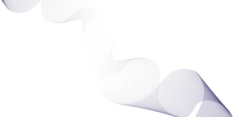 Abstract colorful wavy stripes on white background isolated, minimalistic geometric background with blue gradient wavy lines form spiral ribbon. Graphic design template banner, vector illustrator.