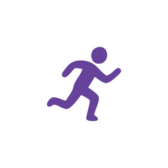 Purple Running Person Icon