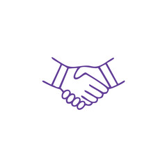Obraz premium Handshake Icon Symbolizing Partnership and Agreement
