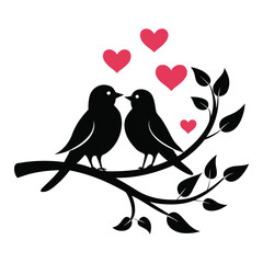 Love Birds on a Branch