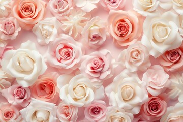 Elegant Pink and White Roses in a Beautiful Floral Arrangement