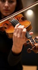 Violinists Intense Focus - A Symphony of Passion and Precision.