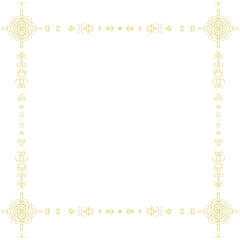 Gold Ink Line – Ornamental Full Frame Border (No Background)10