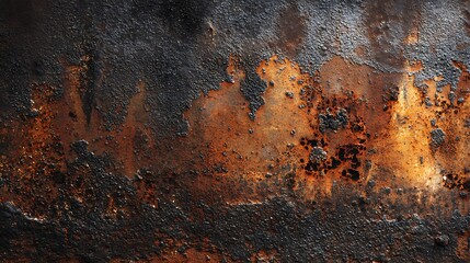 Abstract textured background with warm fiery colors and dark elements.