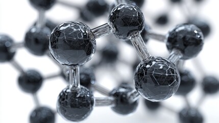 Abstract molecule structure connected atoms scientific concept