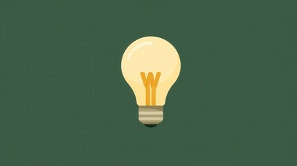 Bright glowing light bulb on dark background