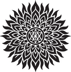 Sunflower Mandala Sacred Solar Bloom.eps