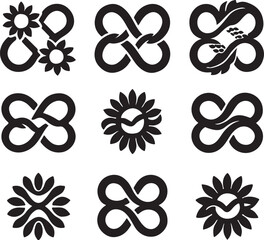 Sunflower Infinity Mandala Bundle.eps