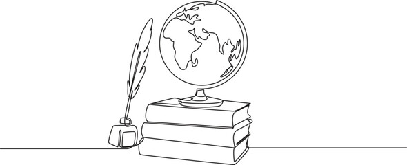 Education Line Art vector illustration,3