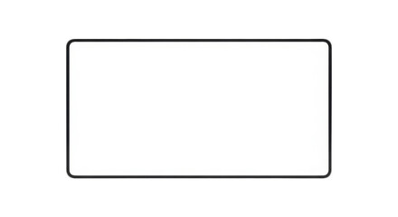 Minimalist Black Line Rounded Rectangle Border Frame Isolated Vector Graphic